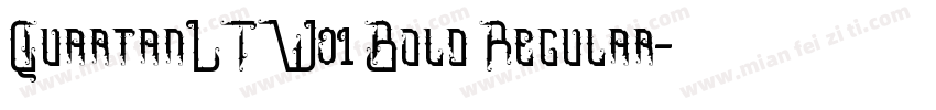 QuartanLTW01 Bold Regular字体转换